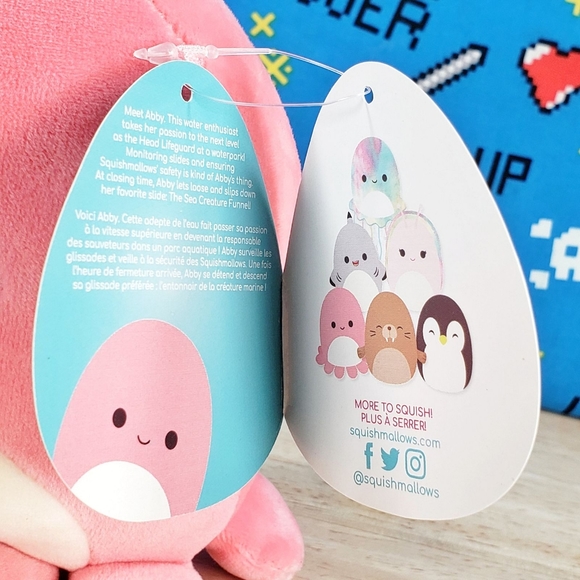 Squishmallow Abby the Pink Octopus 5" UltraSoft Stuffed Sealife Plush Toy NWT - Picture 11 of 12